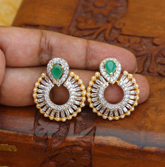 Gold Plated Stone Earrings T2753