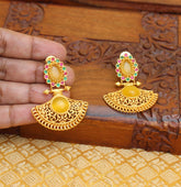 Stylish Matte Finish Stone Earrings T2829