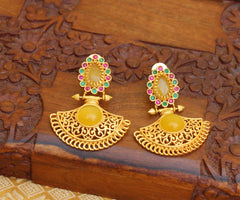 Stylish Matte Finish Stone Earrings T2829