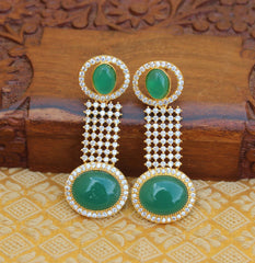 CZ Stone Gold Plated Earrings T2741