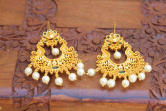 Matte Finish Peacock Pearl Earrings T2477