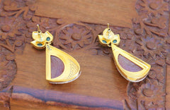 Gold Plated CZ Stone Earrings T2734