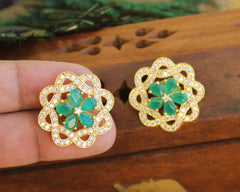 Gold Plated Designer Stone Earrings T2462