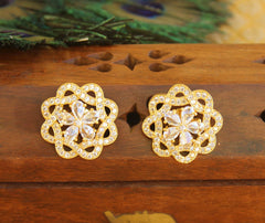 Gold Plated Designer Stone Earrings T2464