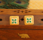 Gold Plated Studs Stone Earrings T2471