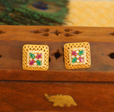 Gold Plated Studs Stone Earrings T2473