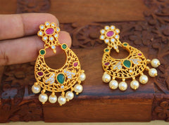 Matte Finish Stylish Pearl Earrings T2500