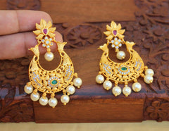 Stylish Matte Finish Pearl Earrings T2502