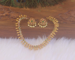 Gold Plated Multicolor Necklace Set T2235