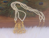 Matte Finish Temple Rice Pearl Long Necklace T2288