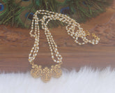 Matte Finish Lakshmi Rice Pearl Handmade Necklace T2164