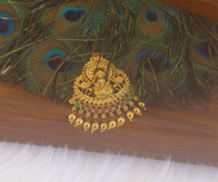 Matte Finish Temple Peacock Pendant T2386