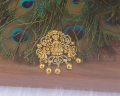 Stylish Matte Finish Temple Peacock Pendant T2388