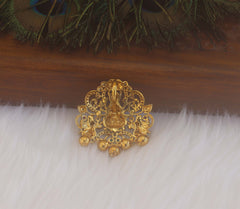 Stylish Matte Finish Temple Peacock Pendant T2388