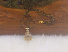 Stylish Black Beads Necklace T2165