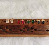 Combo of Gold Plated Multi Color Studs T3175