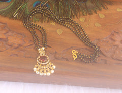 Stylish Black Beads Necklace T2167