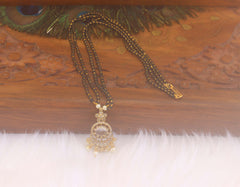 Stylish Black Beads Necklace T2168