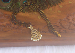 Stylish Black Beads Necklace T2168