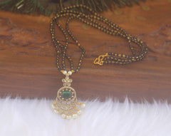 Stylish Black Beads Necklace T2170