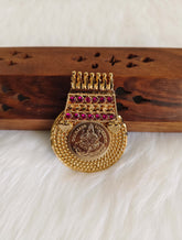 Kerala Style Temple Kasu Stone Pendant T3166