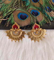 Gold Plated Temple Earrings T3168