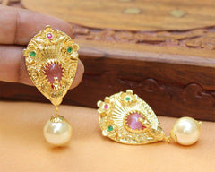 Gold Plated Peacock Earrings T2729