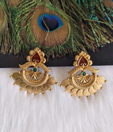 Gold Plated Temple Stylish Earrings T3173