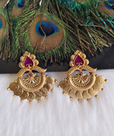 Gold Plated Temple Stylish Earrings T3174