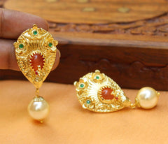 Gold Plated Peacock Earrings T2730