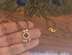 Simple Black Beads Necklace T2207