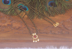 Simple Black Beads Necklace T2208