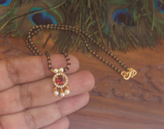 Simple Black Beads Necklace T2208