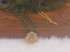 CZ Stone Peacock Beads Necklace T2212