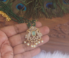 CZ Stone Peacock Beads Necklace T2212