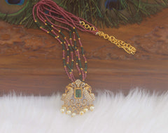 CZ Stone Peacock Beads Necklace T2213