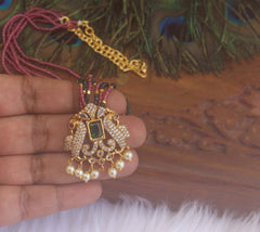 CZ Stone Peacock Beads Necklace T2213