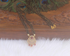 Trendy Black Beads Necklace T2204