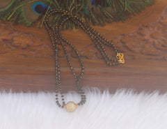 Black Beads Trendy Necklace T2179