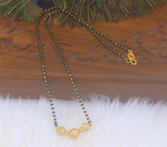 Black Beads Necklace T2180