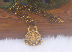 Lakshmi Temple Black Beads Necklace T2218