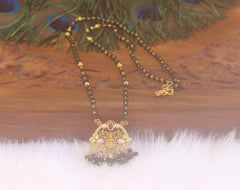 Stylish Temple Black Beads Necklace T2219