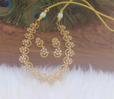 Designer Matte Finish CZ Stone Necklace Set T2286