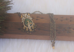 Designer Black Beads Necklace T2181