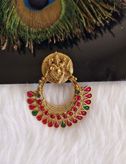 Temple Ganesh Gold Plated Stone Pendant T2854