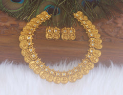 Matte Finish Kerala Kasu Necklace Set T2301