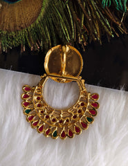 Temple Ganesh Gold Plated Stone Pendant T2854