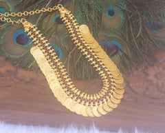 Gold Plated Kerala Traditional Kasu Necklace T2302