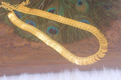 Kerala Traditional Gold Plated Head Coin Necklace T2304