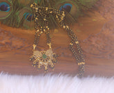 Stylish Long Black Beads Necklace T2182